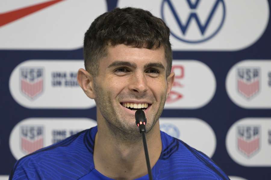 Christian Pulisic op de persconferentie in Doha van afgelopen donderdag