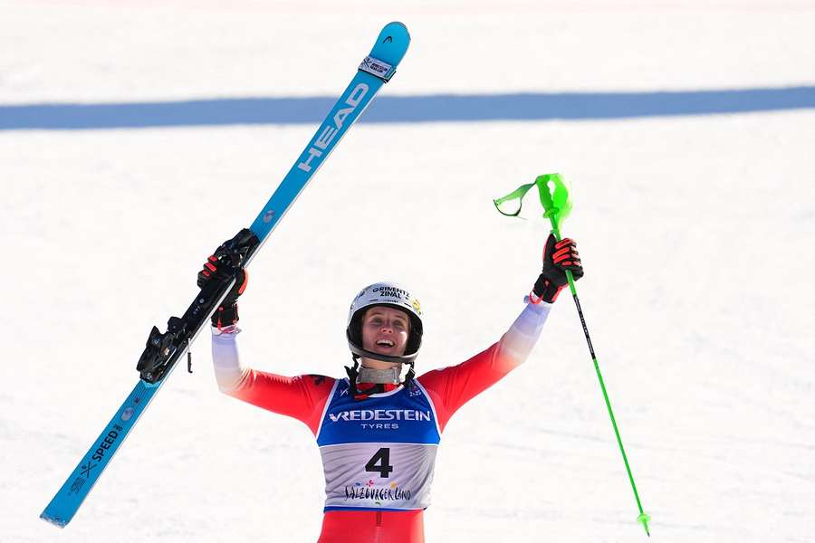 La Suissesse Camille Rast a dominé le slalom des Mondiaux de Saalbach.