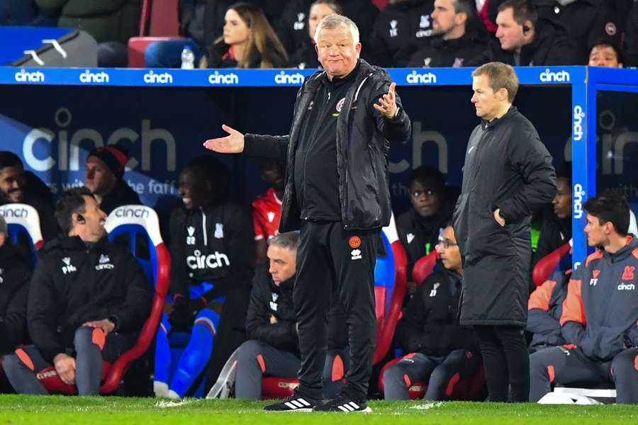 Chris Wilder var utilfreds med nogle af beslutningerne på Selhurst Park