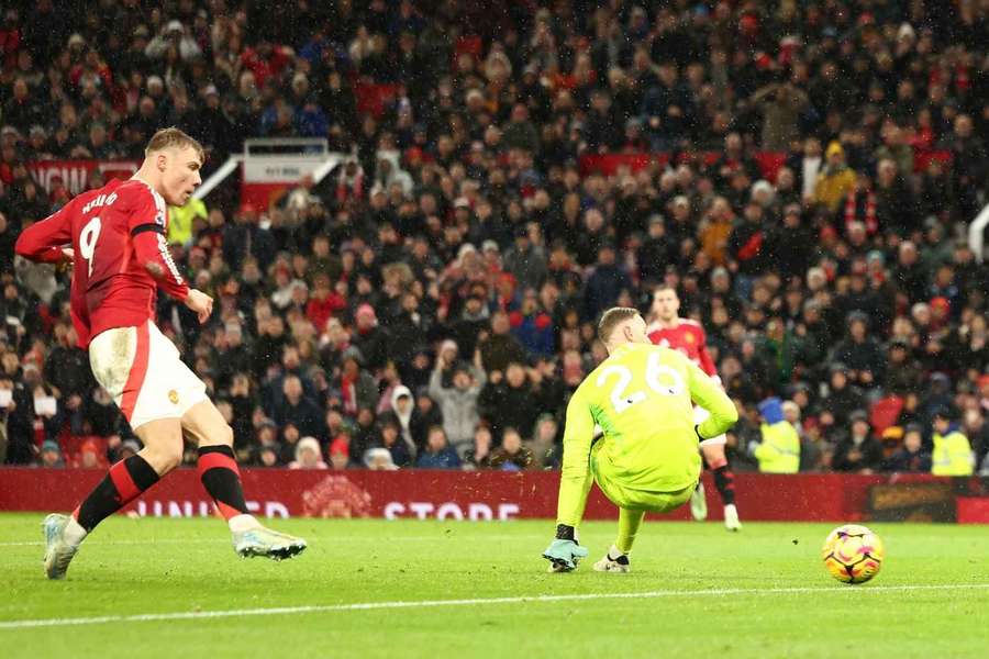 Rasmus Hojlund a marcat o dublă în precedentul meci din Europa League