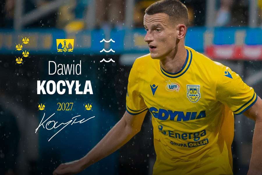 Dawid Kocyła drugim piłkarzem Arki z nowym kontraktem, zostaje do 2028 roku
