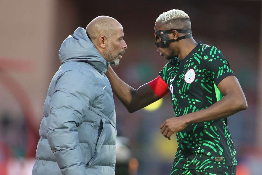 Osimhen (right) is a key player for Eric Chelle's Nigeria Osimhen (right) is a key player for Eric Chelle's Nigeria