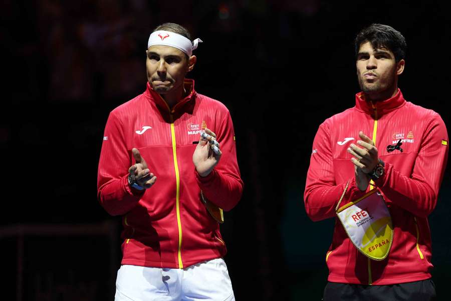 Nadal et Alcaraz mardi à Malaga.