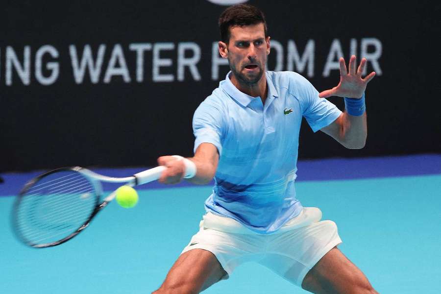 Novak Djokovic returned to tour play in Tel Aviv after more than two month's break