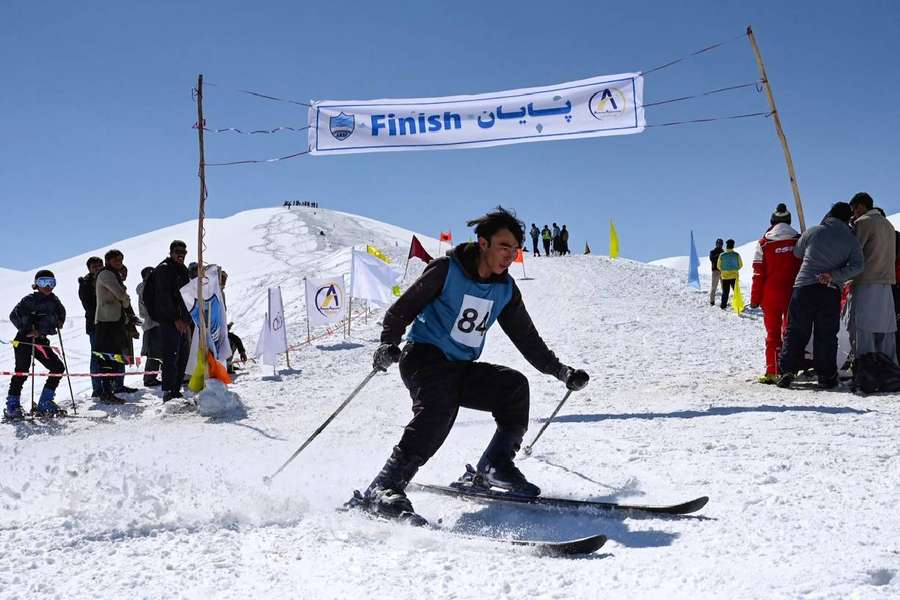 Un skieur afghan vendredi 8 mars.