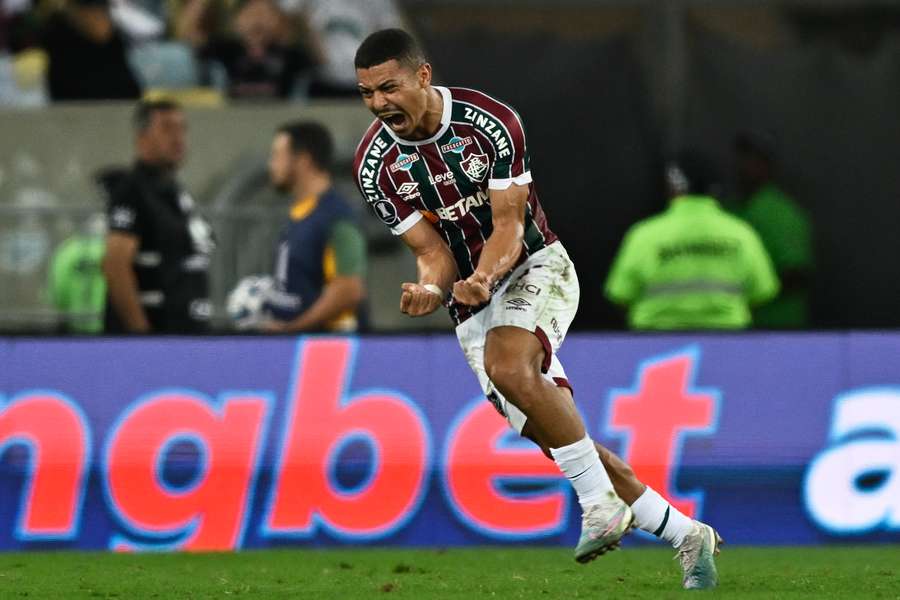 André comemora primeiro gol da vitória tricolor na Libertadores