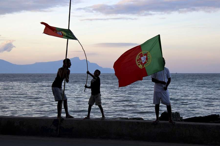 As bandeiras portuguesas ocuparam a capital de Timor-Leste