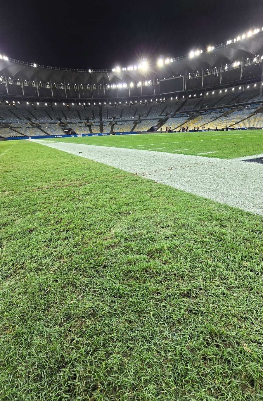 Gramado do Maracanã após o jogo Gramado do Maracanã após o jogo