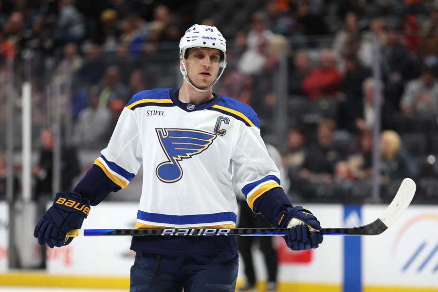 Brayden Schenn looks on during a game