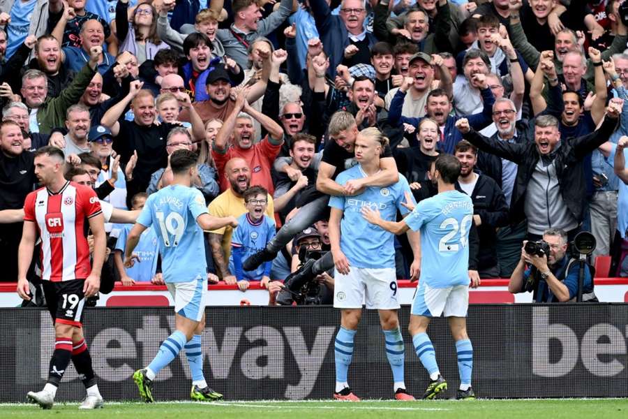 Erling Haaland poslal Citizens v Sheffieldu dovedení.