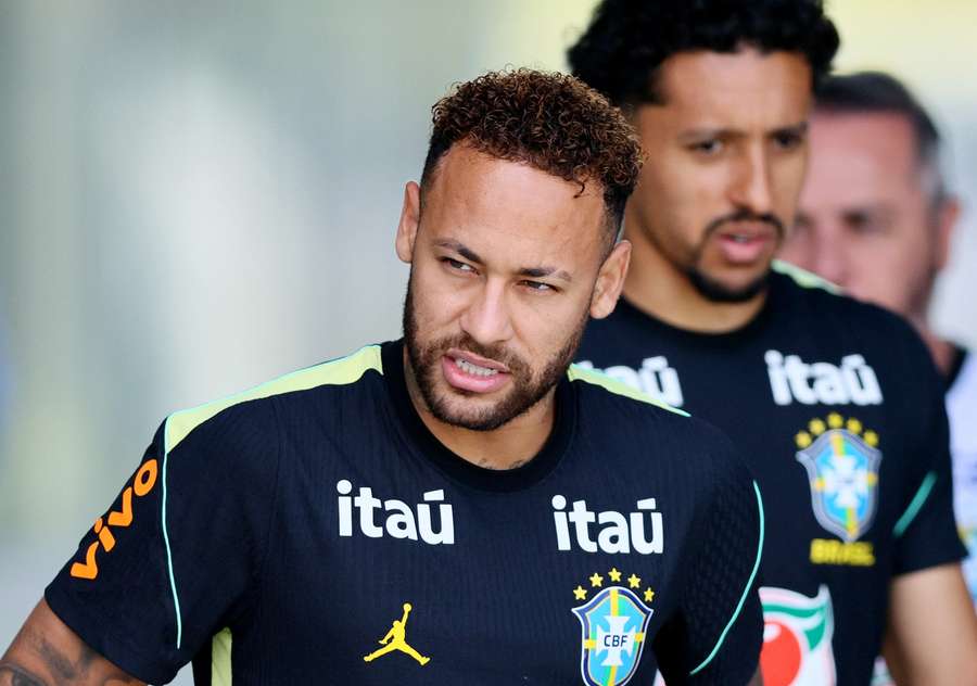 Neymar lors de l’entraînement du Brésil à Morristown