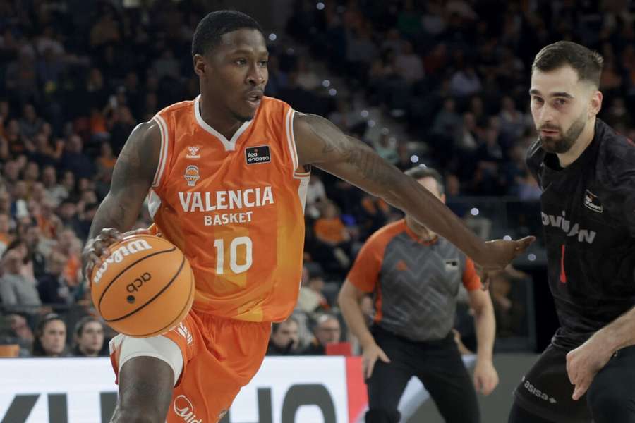 Omari Moore, durante el Valencia Basket-Coviran Granada