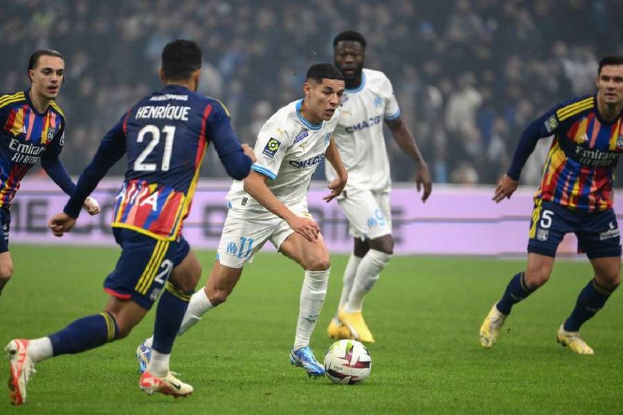 Amine Harit no jogo da primeira volta no Velódrome