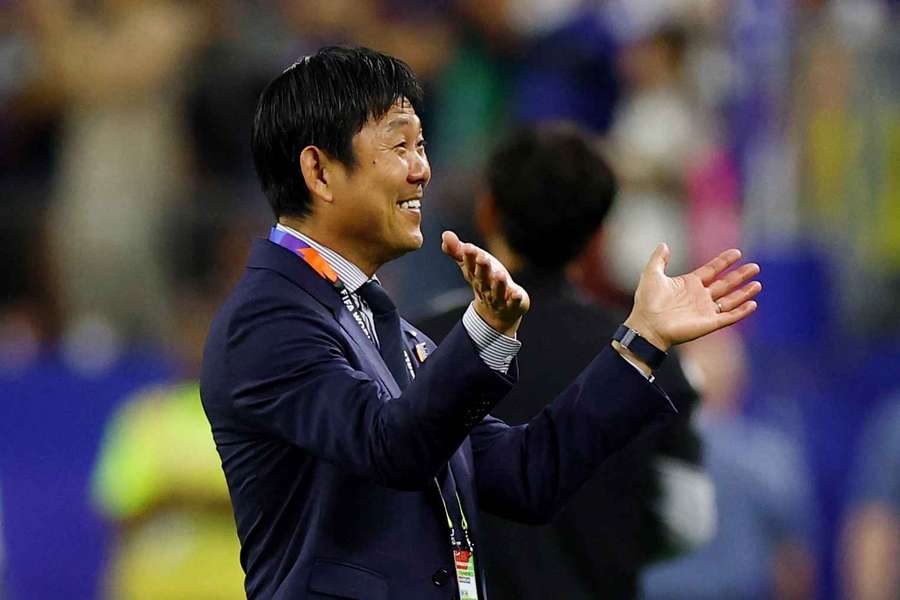Moriyasu celebrates Japan reaching the last 32