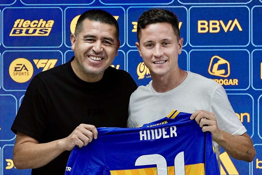 Ander Herrera at his presentation as a Boca player