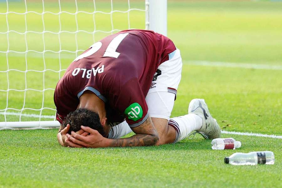 West Ham United's Pablo reacts West Ham United's Pablo reacts