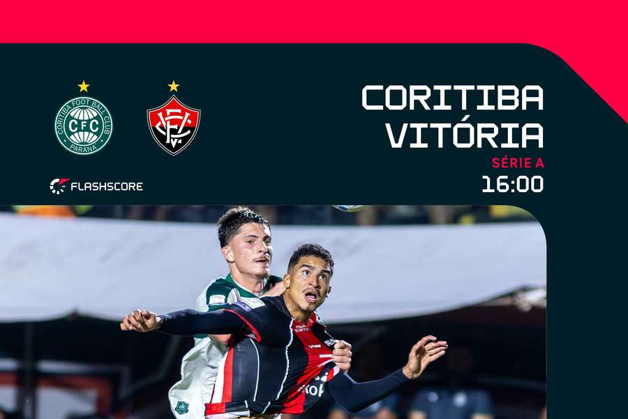 Coritiba e Vitória jogam no sábado (31), às 16h, no Couto Pereira, em Curitiba