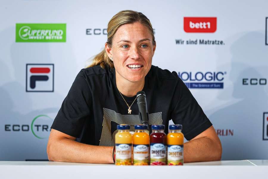 Angelique Kerber bei der Pressekonferenz vor ihrem Auftaktmatch in Berlin.