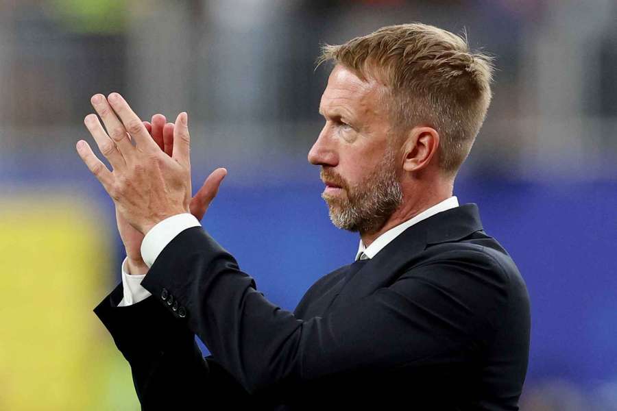 Sweden coach Graham Potter applauds their fans after the loss to the Netherlands Sweden coach Graham Potter applauds their fans after the loss to the Netherlands
