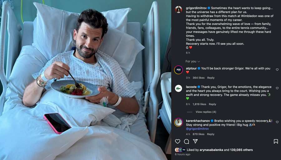 O post foi curtido por Sabalenka e outras estrelas do tênis