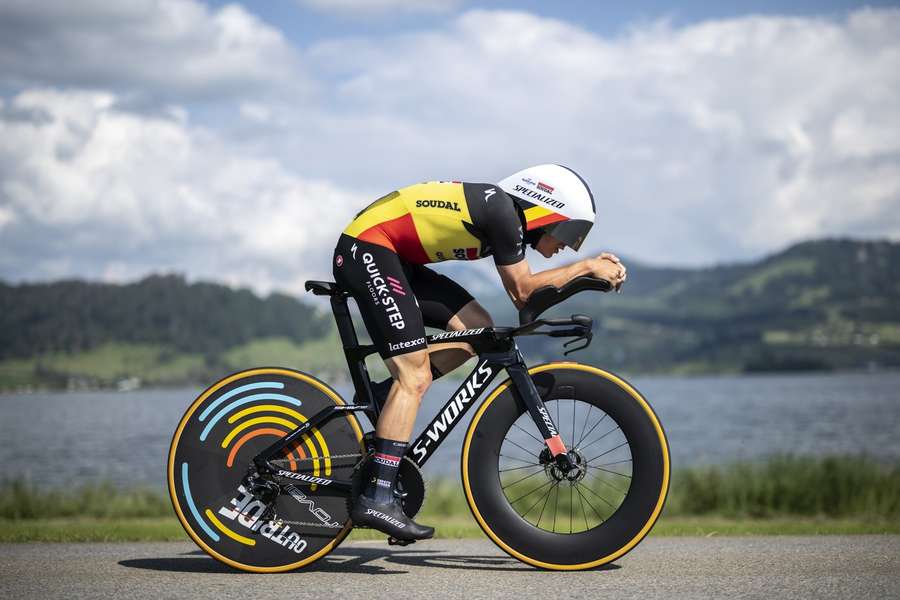 Remco Evenepoel bei der ersten Etappe der Tour de Suisse 