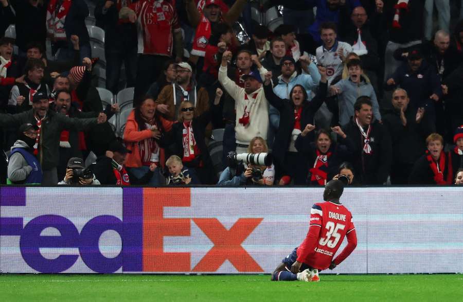 Diaoune celebrates giving his side the lead