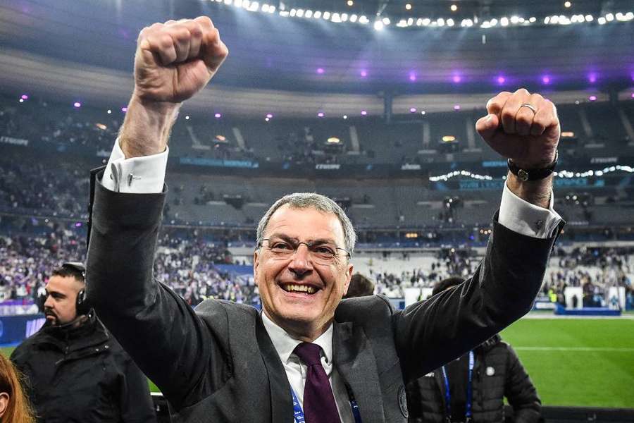 Comolli après la victoire des Toulousains en Coupe de France.
