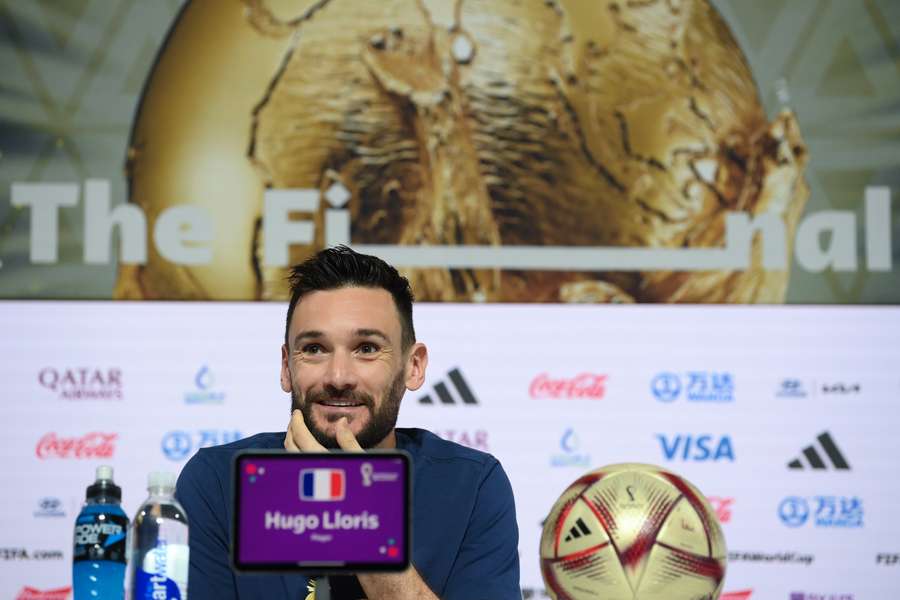 Hugo Lloris tout sourire aujourd'hui en conférence de presse.