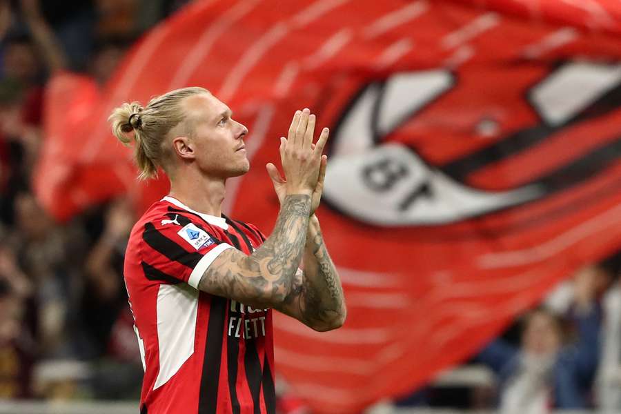 Simon Kjaer nell'ultima apparizione col Milan