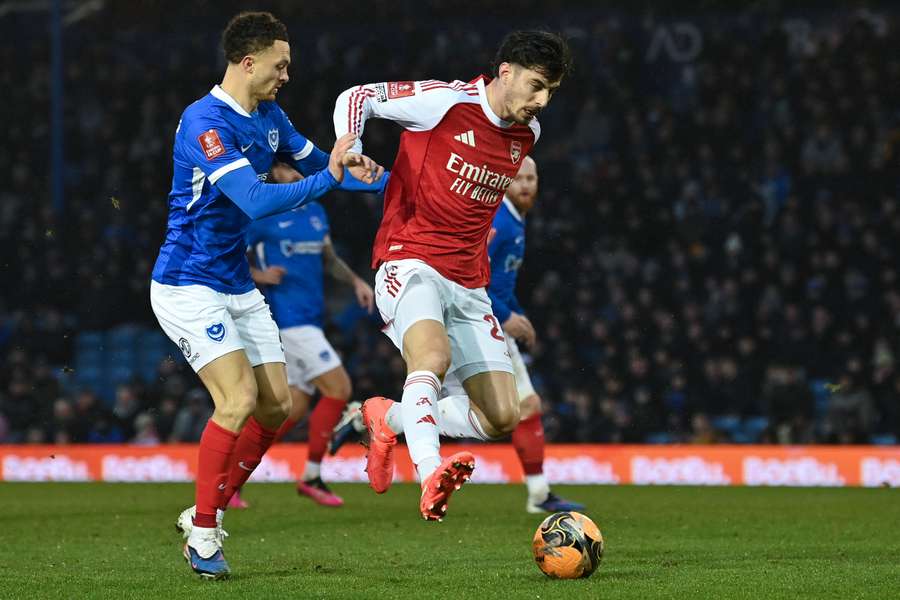 Kai Havertz im Zweikampf.