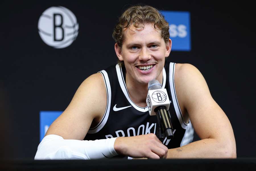 Moritz Wagner beim Media Day der Brooklyn Nets Moritz Wagner beim Media Day der Brooklyn Nets