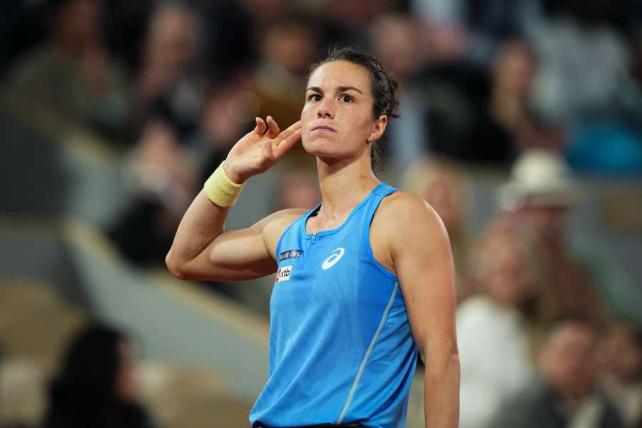 Boisson celebrates her win over Andreeva