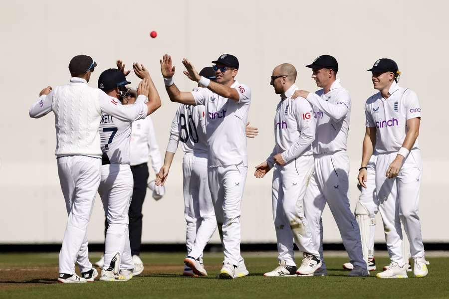 England in their warm-up match against NZ XI