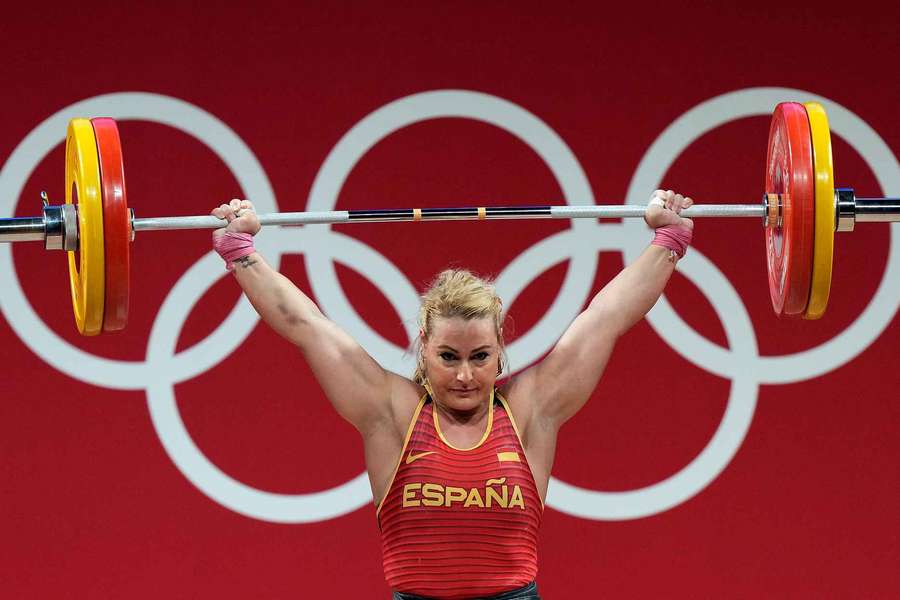 Lydia Valentín durante o seu tempo de atleta olímpica