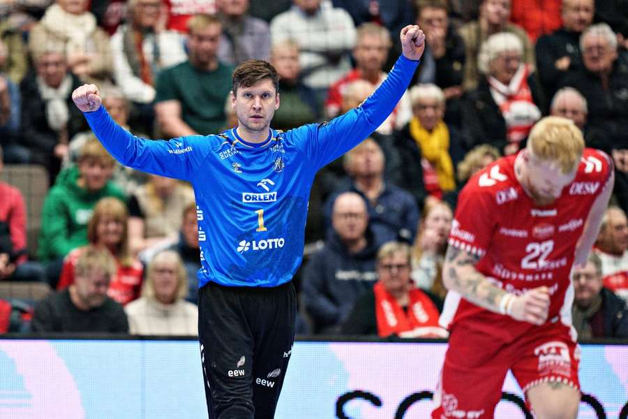 Niklas Landin i kampen mod Aalborg.