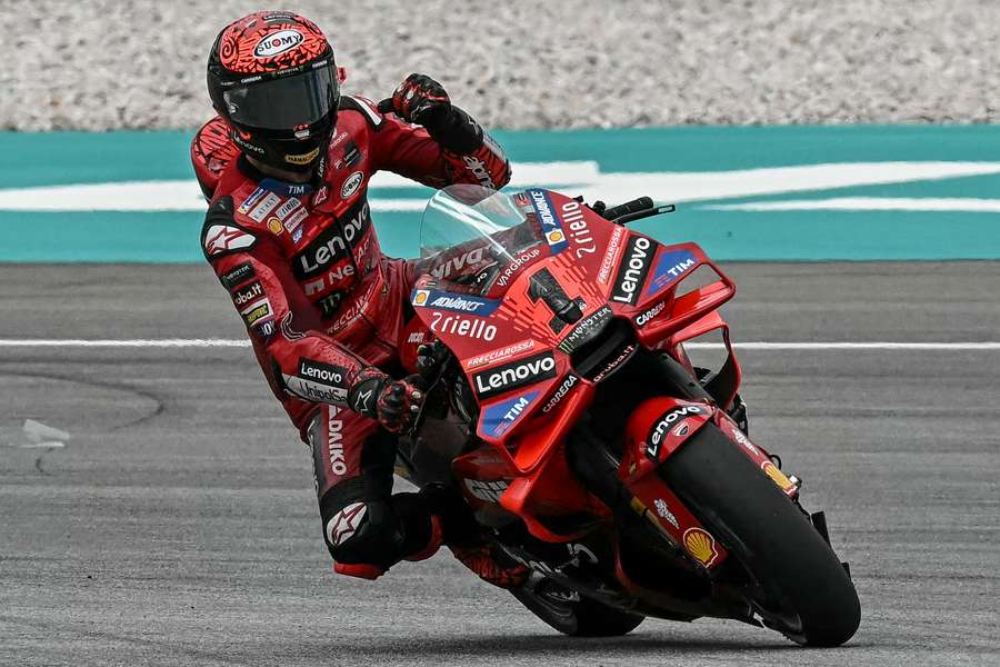 Bagnaia in action in Malaysia