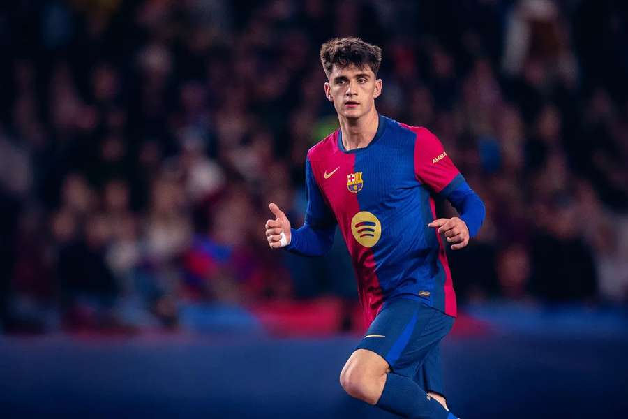 Pau Víctor, durante un partido de la pasada temporada con el Barcelona