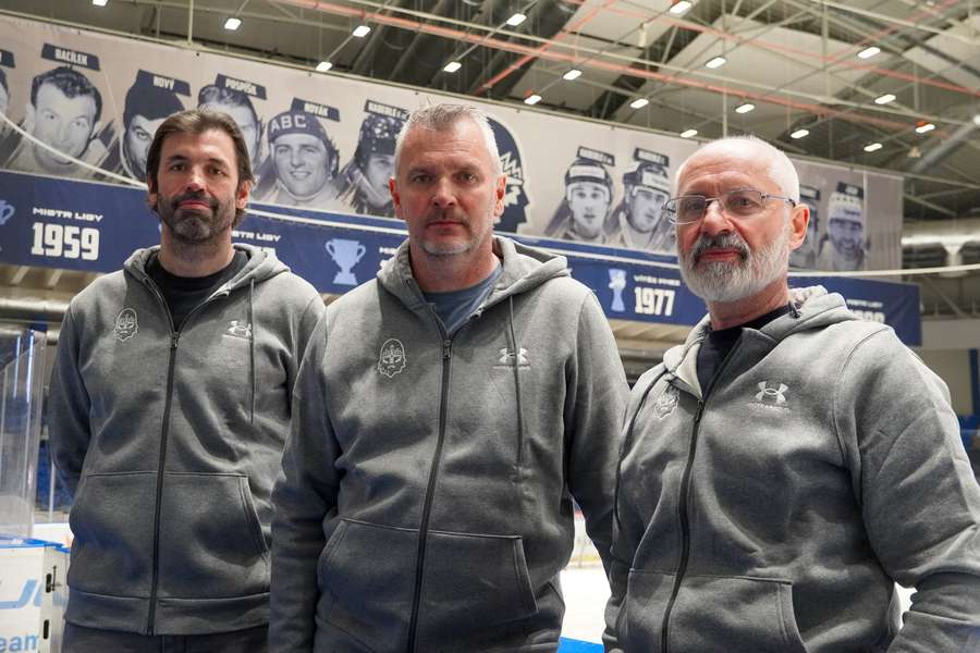 Trenérské trio Rytířů.