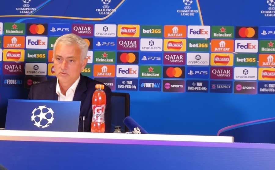 Mourinho during his post-match presser