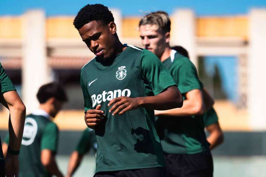 Geny Catamo no treino do Sporting Geny Catamo no treino do Sporting