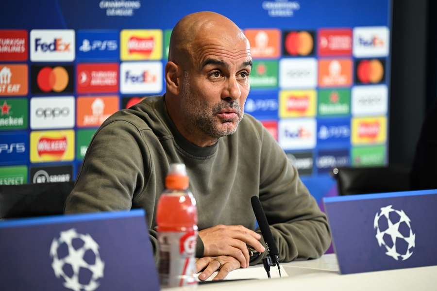 Guardiola, en la rueda de prensa previa al partido ante el Real Madrid