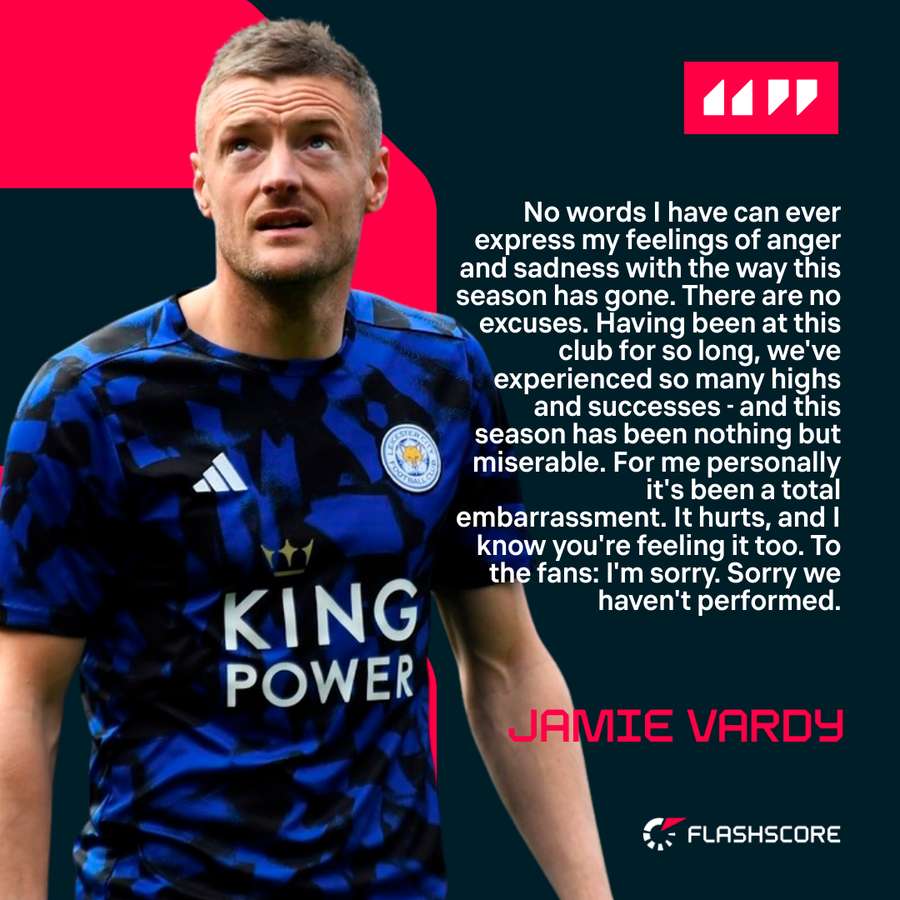 Jamie vardy on Leicester 2024/25 campaign.