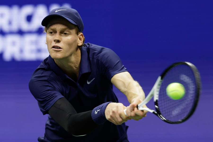 Jannik Sinner în acțiune la US Open 