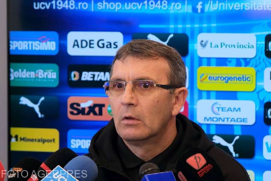 Eugen Neagoe (55 de ani), antrenorul Universității Craiova, a susținut marți o conferință de presă înaintea partidei cu FC Argeș