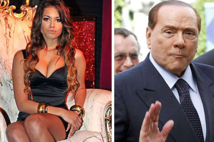 A marroquina Karima El Mahroug e Silvio Berlusconi