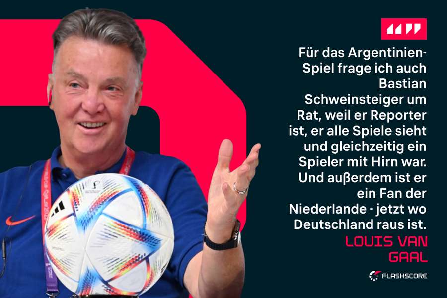 Louis van Gaal präsentierte sich am Tag vor dem Halbfinale in bester Laune.