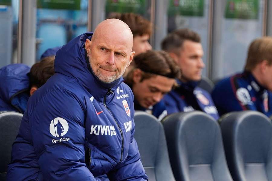 Stale Solbakken in action for the Norwegian national team