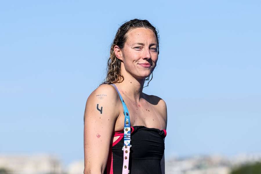 Leonie Beck beim Wettkampf am frühen Morgen.