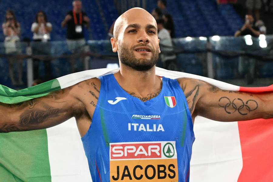 Marcell Jacobs à Rome le mois dernier.