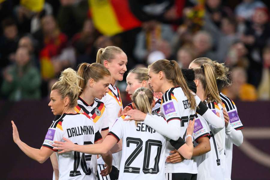 Die deutsche Mannschaft beim 5:0-Erfolg gegen Slowenien